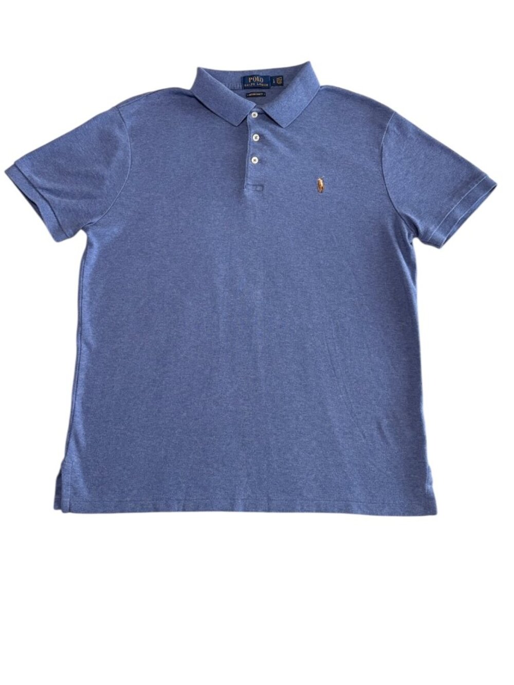 POLO Ralph Lauren Polo Custom Slim Fit Short Sleeved Blue Preppy Mens Large